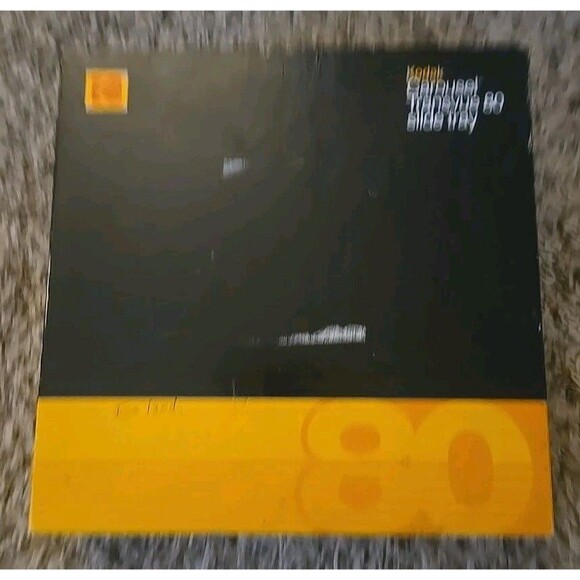 Vintage Kodak Carousel Transvue 80 Slide Tray with Original Box Black For Slides - Picture 1 of 14